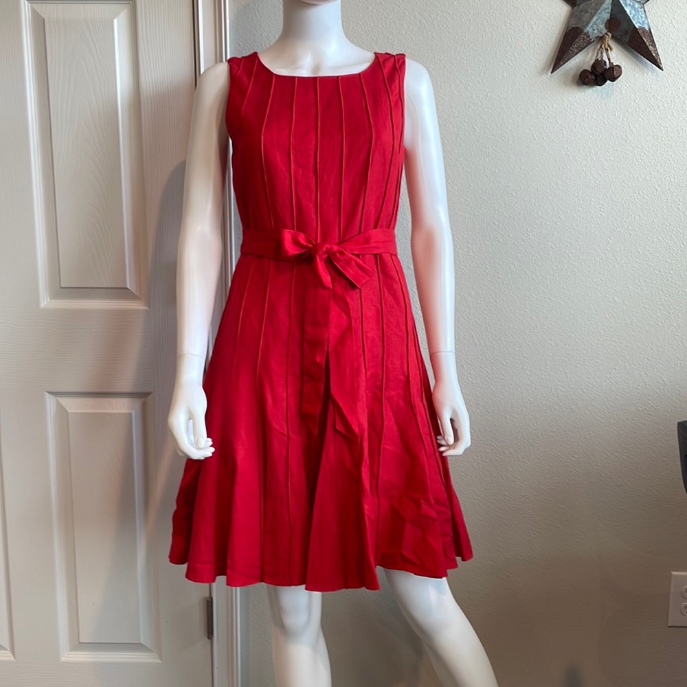 Fire Engine red Calvin Klein dress